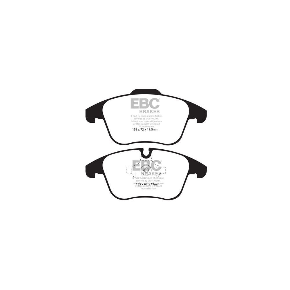 EBC Ultimax Brake Pads 155mm x 67mm DPX2040 - Front