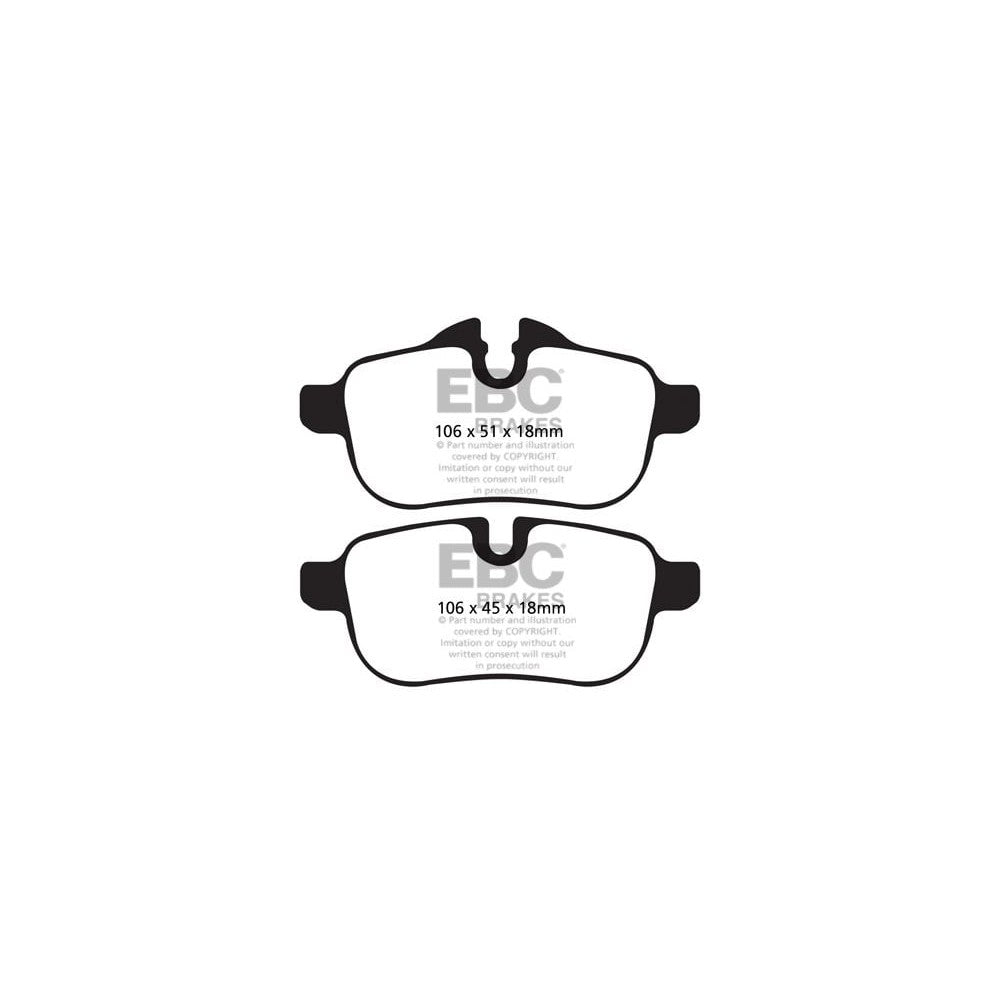 EBC Ultimax Brake Pads 106mm x 45mm DPX2046 - Rear