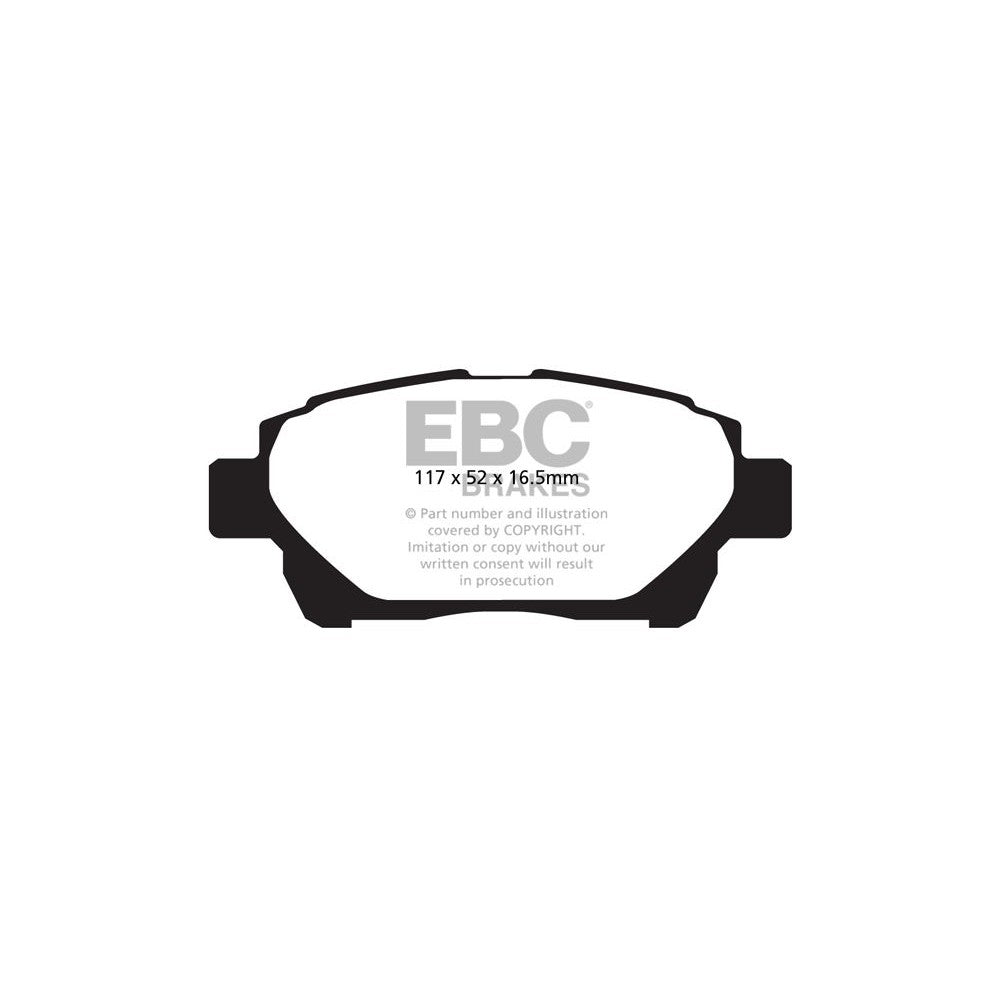 EBC Ultimax Brake Pads 117mm x 52mm DPX2061 - Front