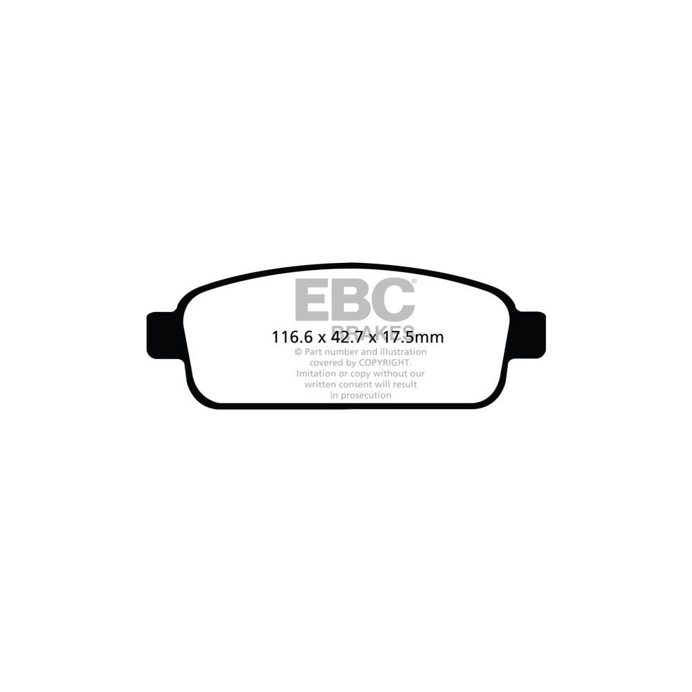 EBC Ultimax Brake Pads 116.6mm x 42.7mm DPX2066 - Rear