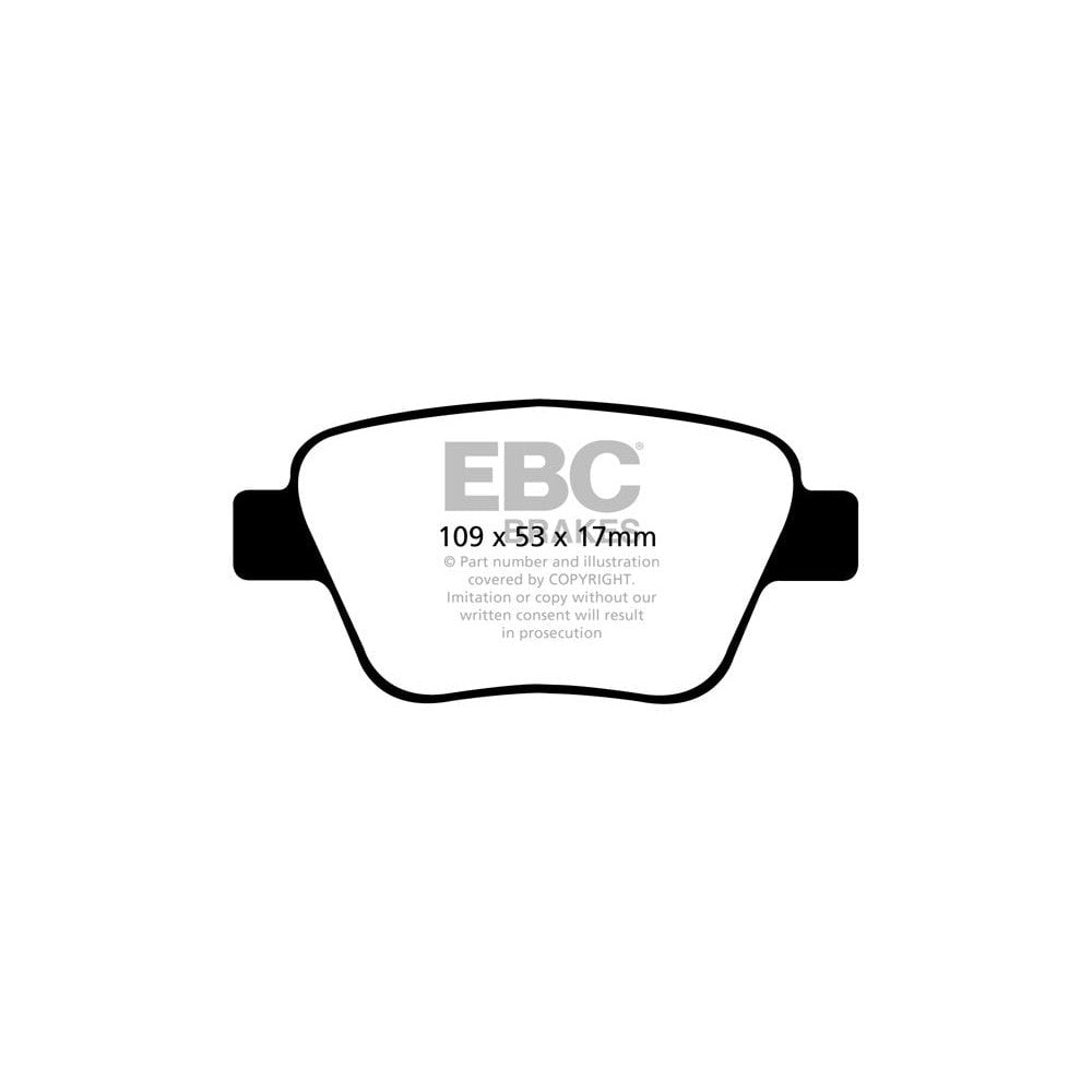 EBC Redstuff Brake Pads 109mm x 53mm DP32075C - Rear