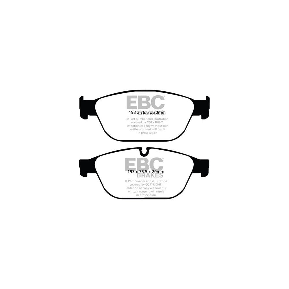 EBC Redstuff Brake Pads 193mm x 76.5mm DP32087C - Front