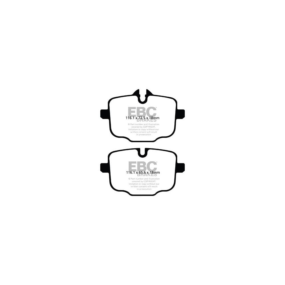 EBC Ultimax Brake Pads 116.1mm x 65.6mm DPX2089 - Rear