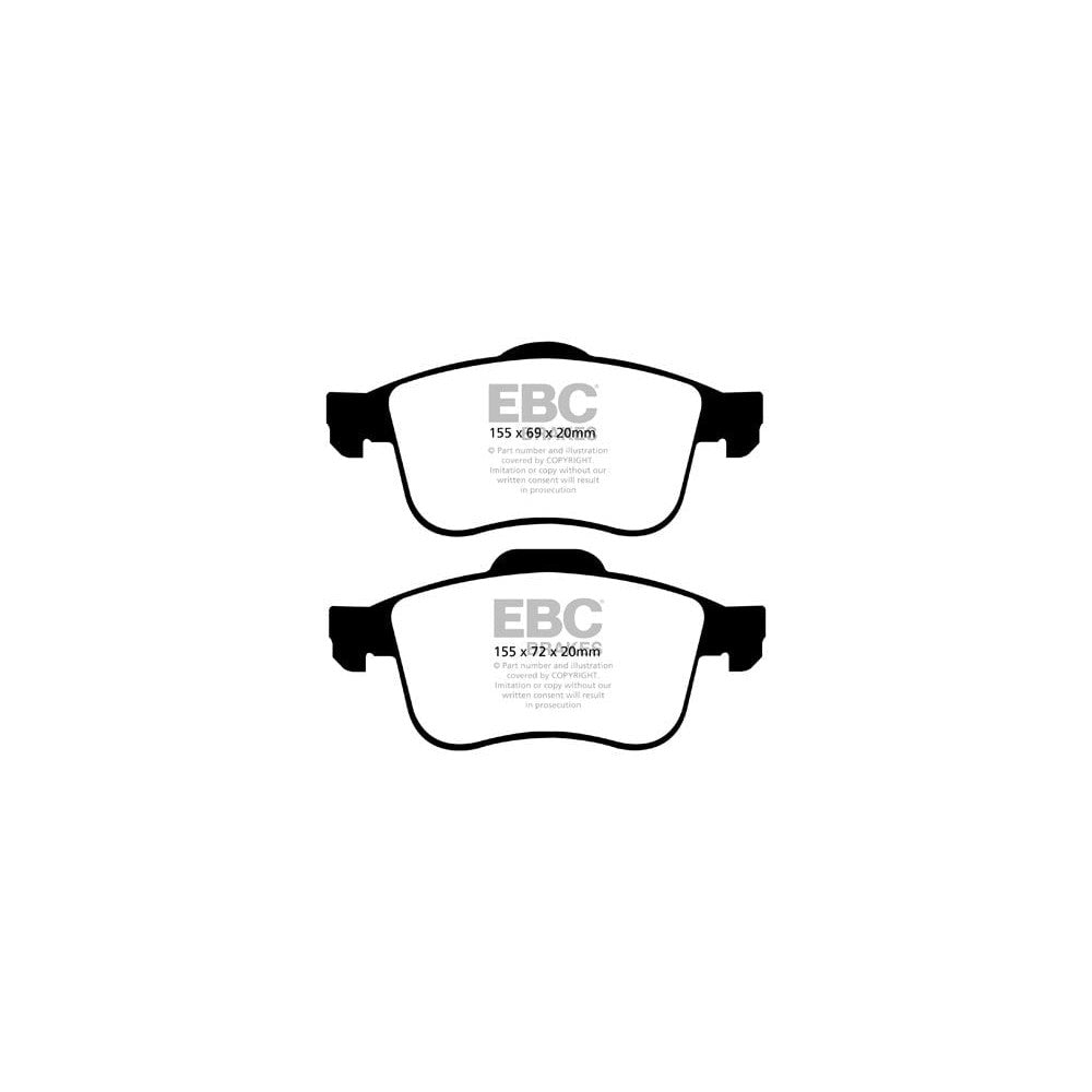 EBC Ultimax Brake Pads 155mm x 72mm DPX2090 - Front