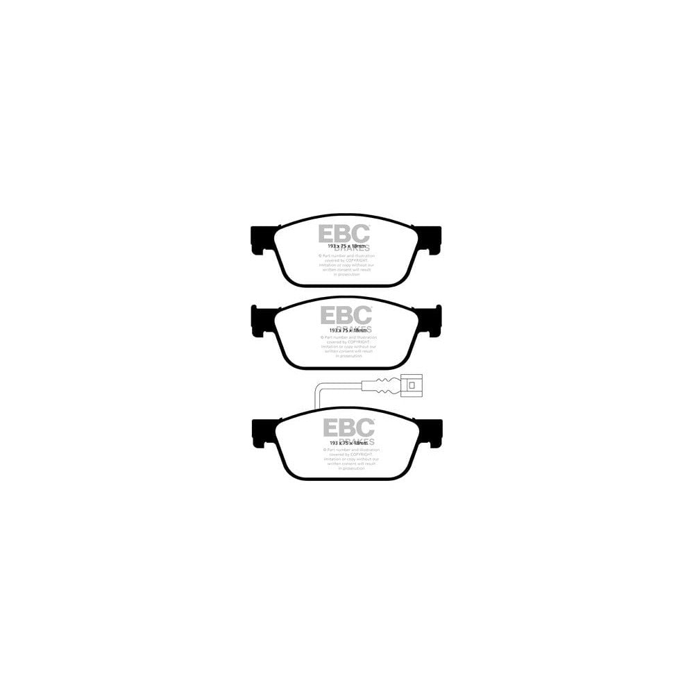 EBC Ultimax Brake Pads 193mm x 75mm DPX2096 - Front