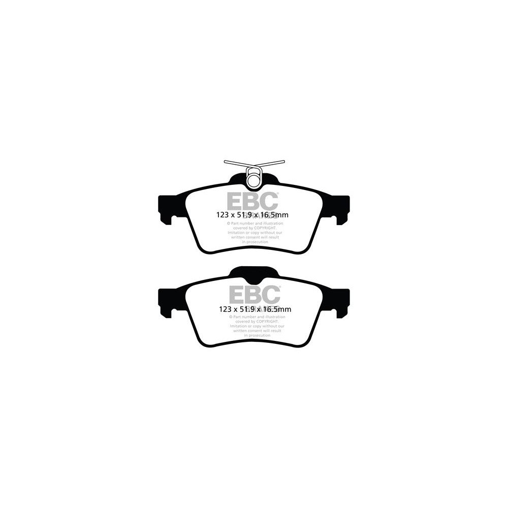 EBC Ultimax Brake Pads 123mm x 51.9mm DPX2121 - Rear