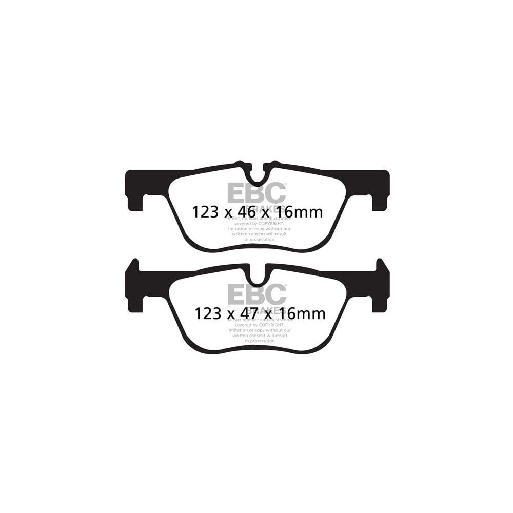 EBC Ultimax Brake Pads 123mm x 47mm DPX2132 - Rear