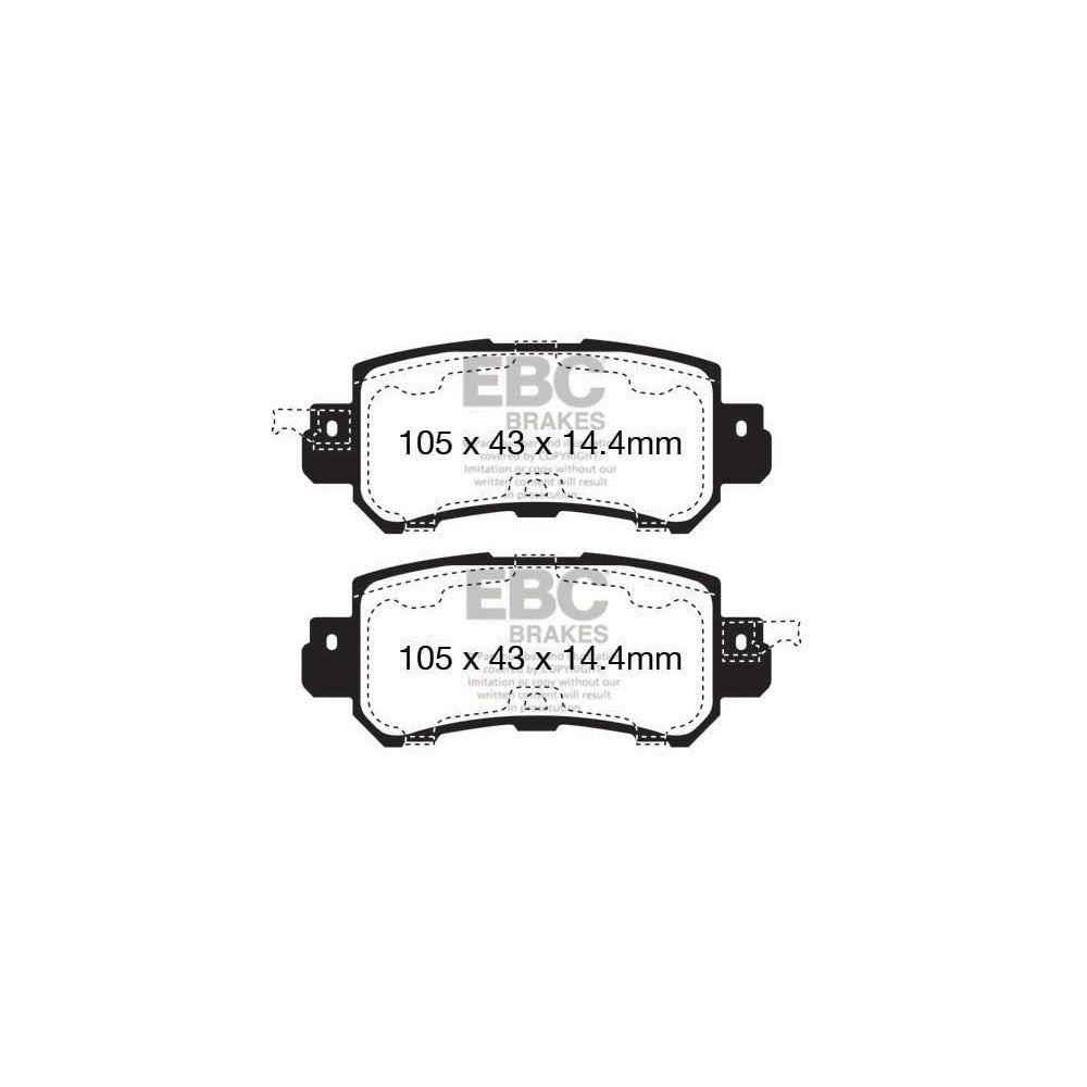 EBC Ultimax Brake Pads 105mm x 43mm DPX2135 - Rear