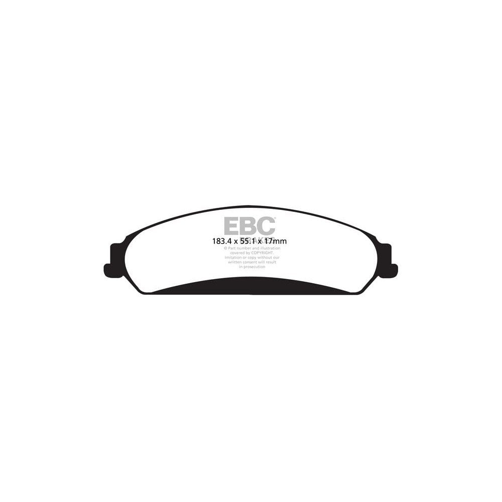 EBC Greenstuff 2000 Brake Pads 183.4mm x 55.1mm DP22139 - Front