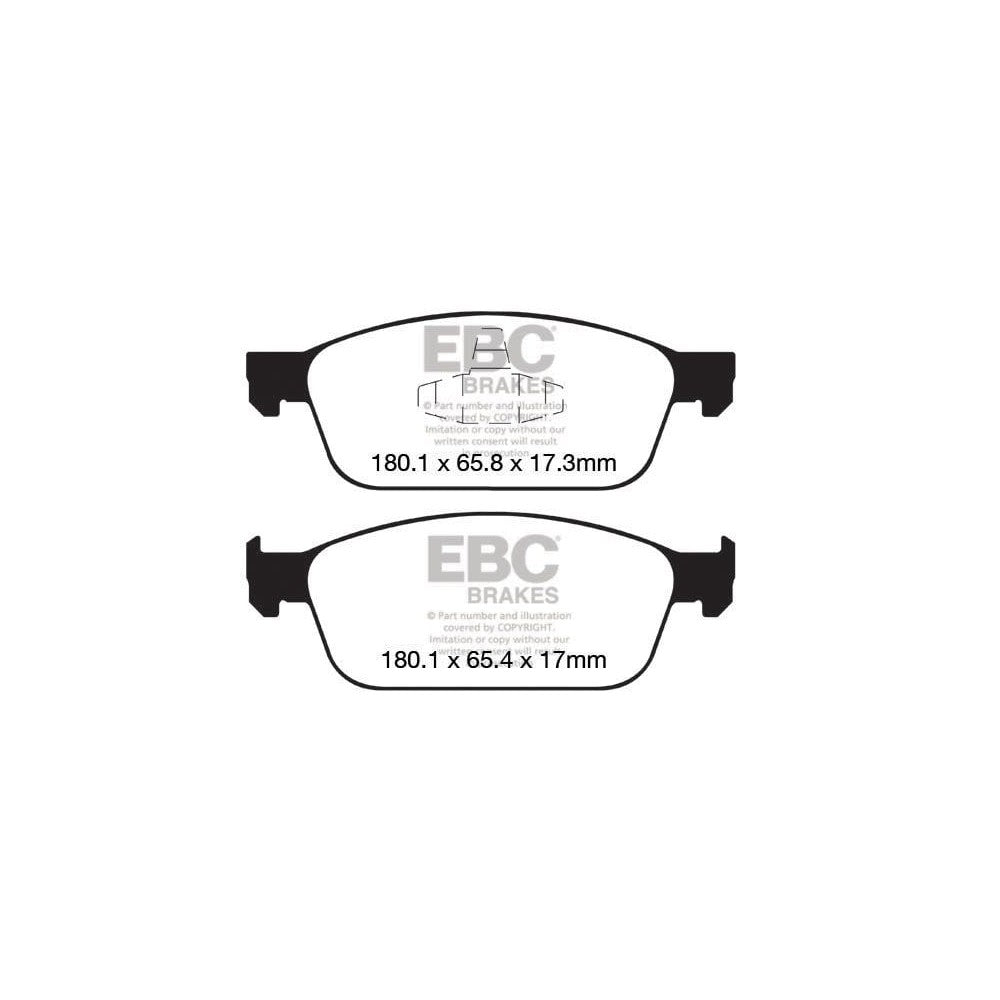 EBC Greenstuff 6000 Brake Pads 180mm x 65mm DP62145 - Front