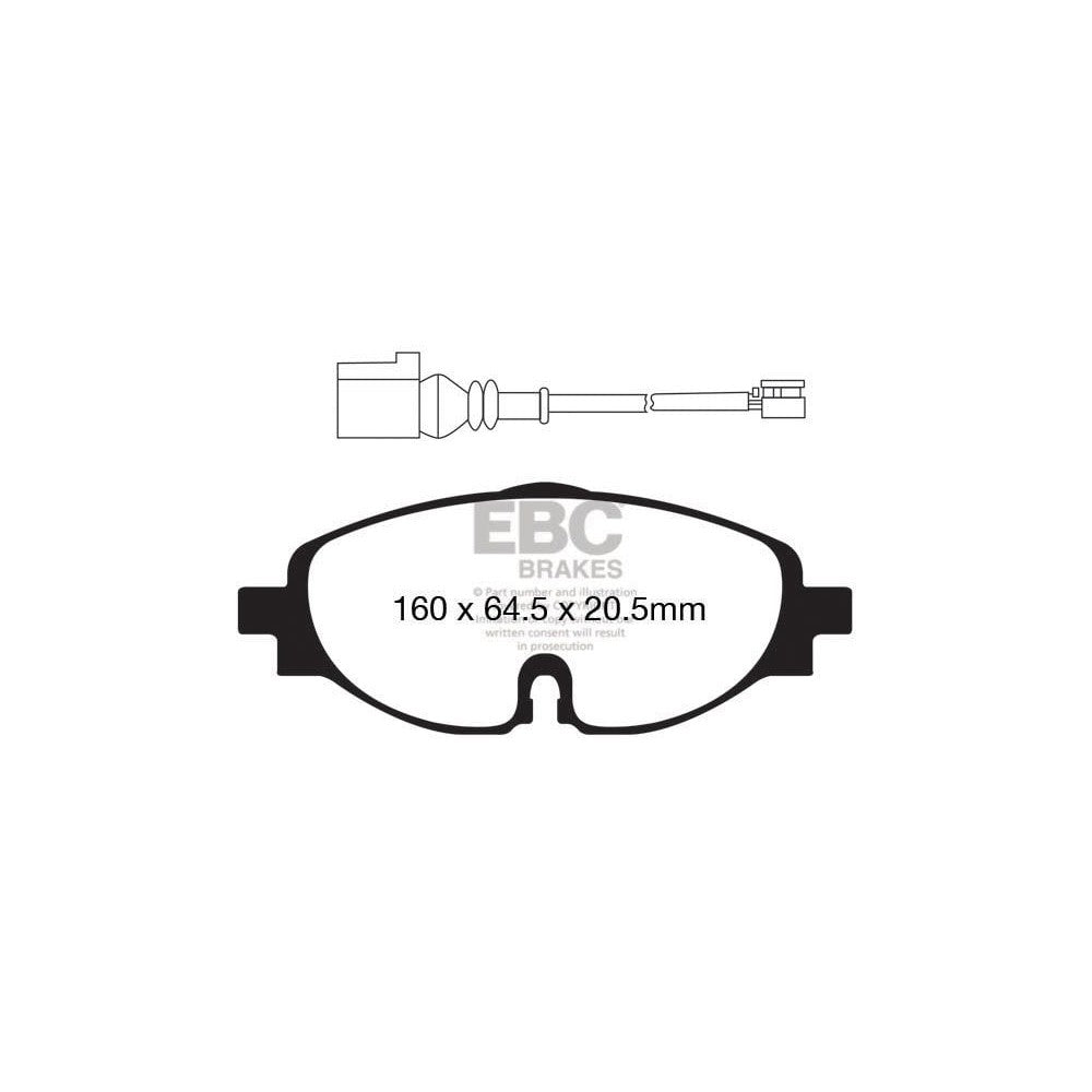 EBC Ultimax Brake Pads 160mm x 64.5mm DPX2150 - Front