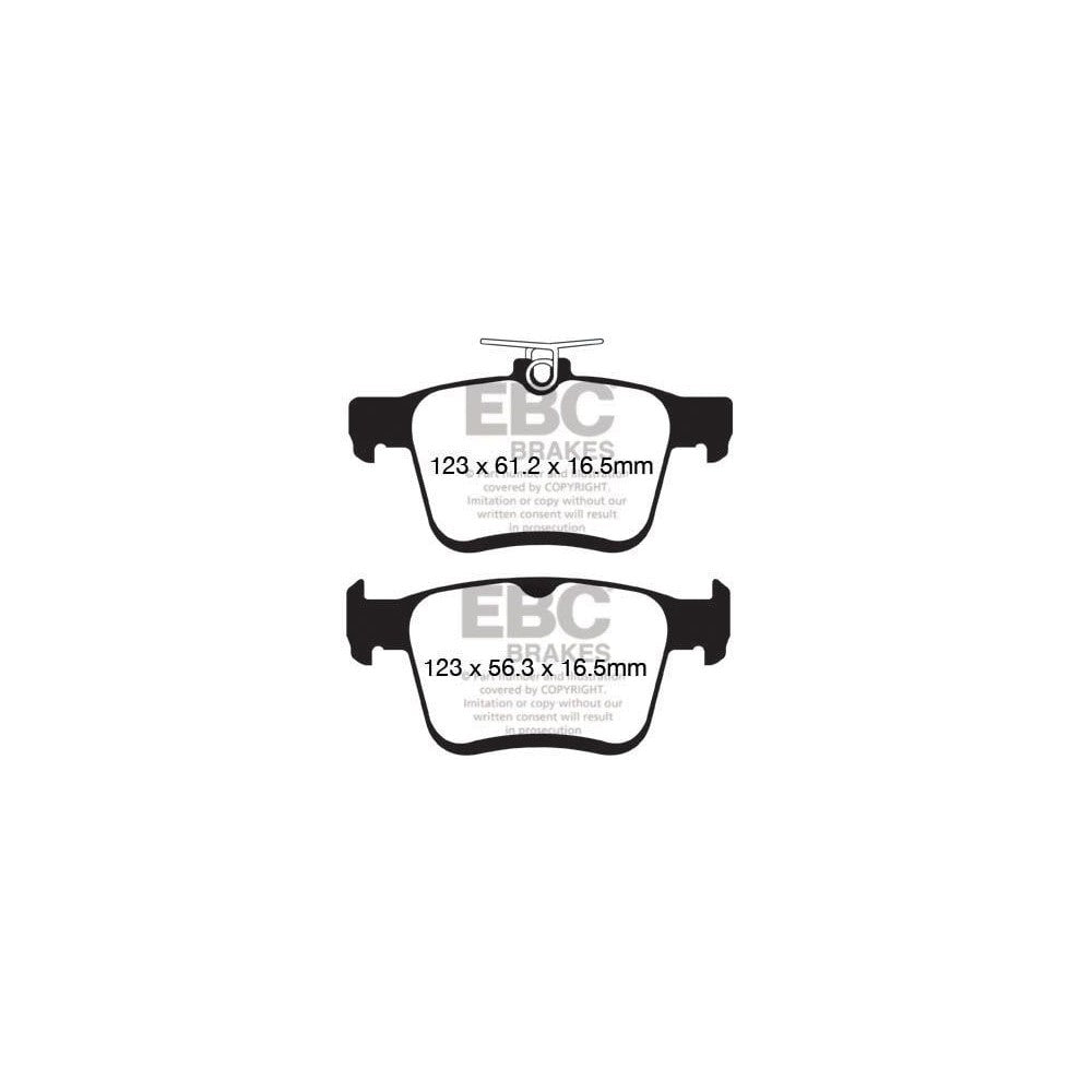 EBC Ultimax Brake Pads 123mm x 56.3mm DPX2153 - Rear