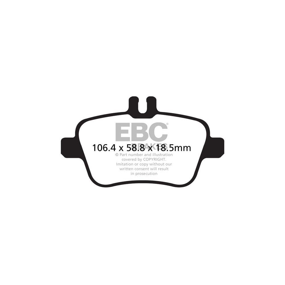 EBC Greenstuff 6000 Brake Pads 106.4mm x 58.8mm DP62157 - Rear