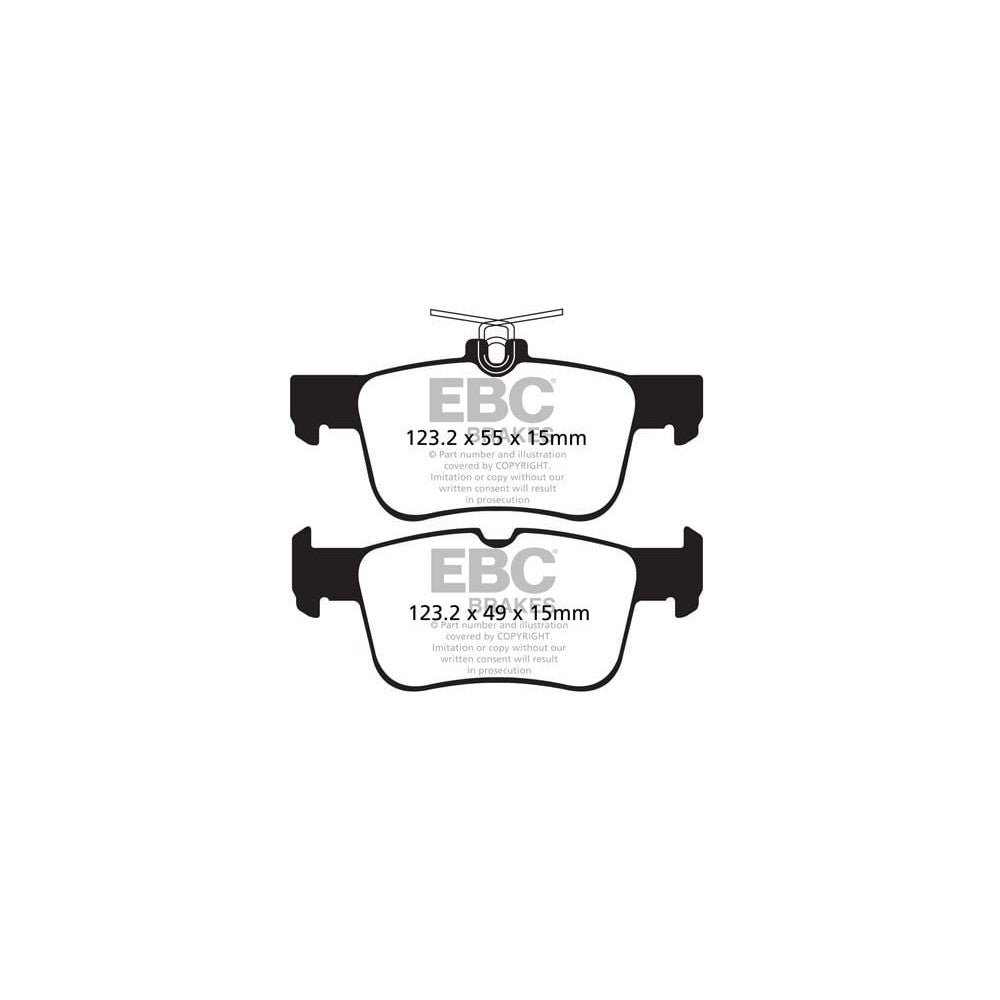 EBC Yellowstuff Brake Pads 123.2mm x 49mm DP42160R - Rear