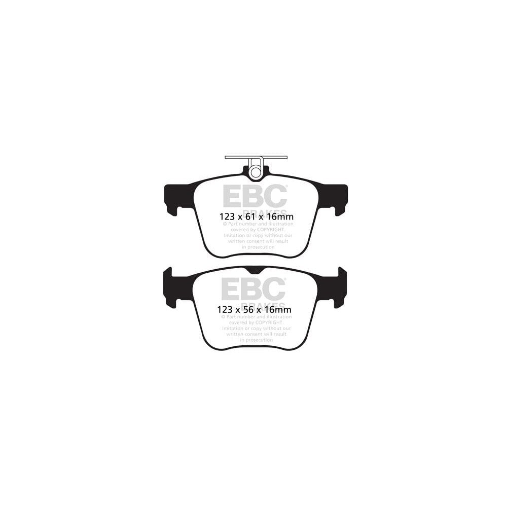 EBC Bluestuff NDX Brake Pads 123mm x 56mm DP52173NDX - Rear