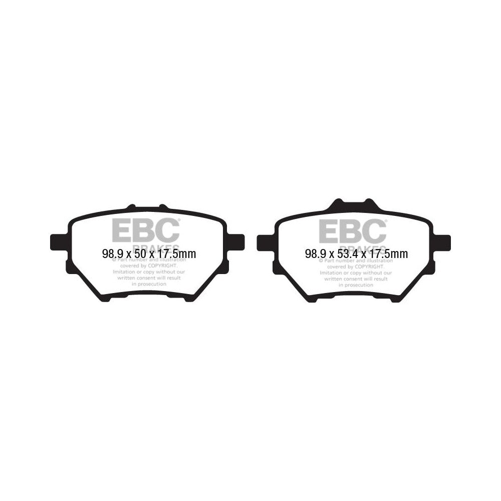 EBC Ultimax Brake Pads 98.9mm x 53.4mm DPX2196 - Rear