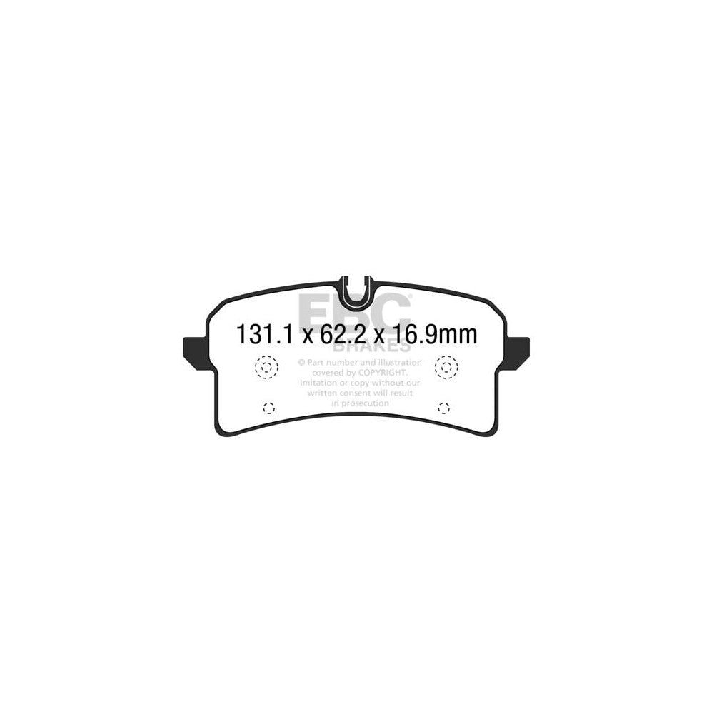 EBC Yellowstuff Brake Pads 131.1mm x 62.2mm DP42204R - Rear