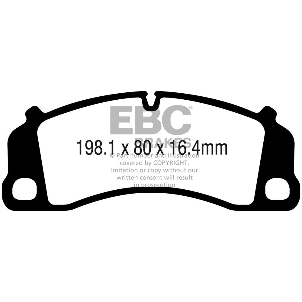 EBC Bluestuff NDX Brake Pads 198.1mm x 80mm DP52206NDX - Front