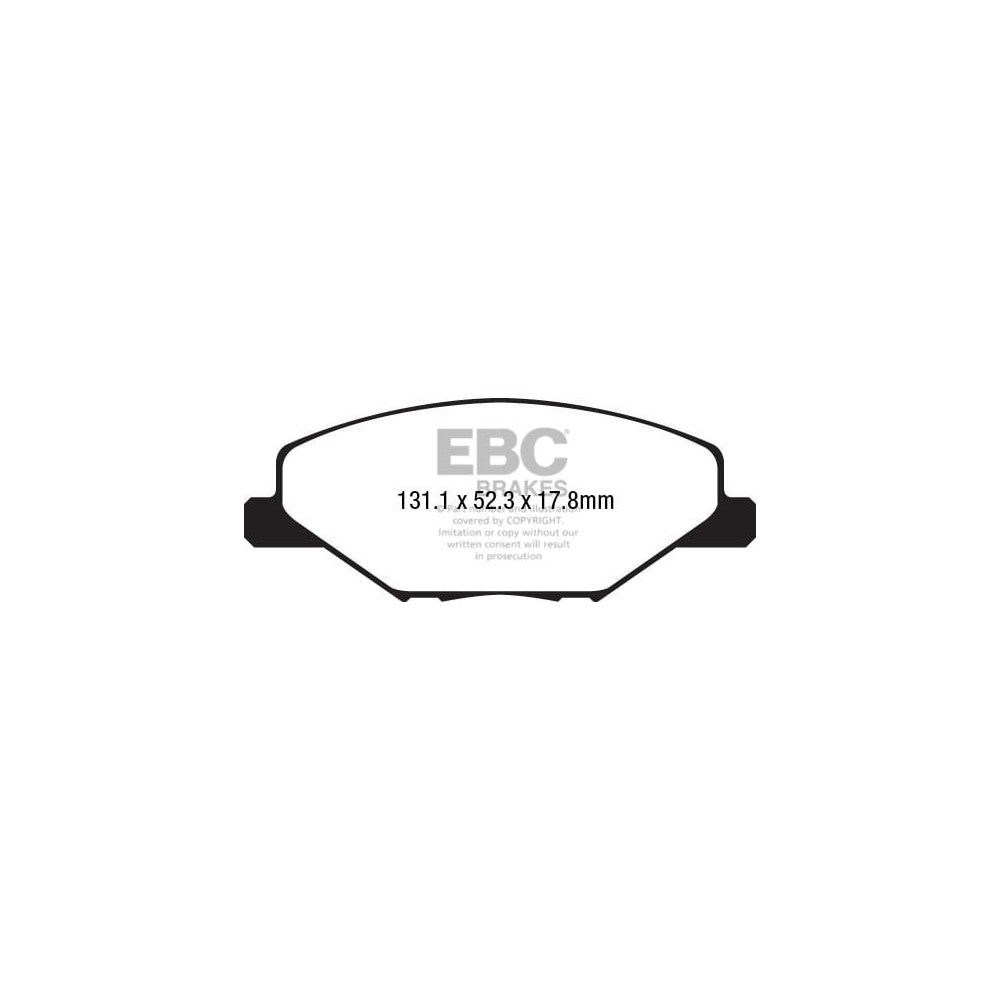 EBC Yellowstuff Brake Pads 131.1mm x 52.3mm DP42211R - Front