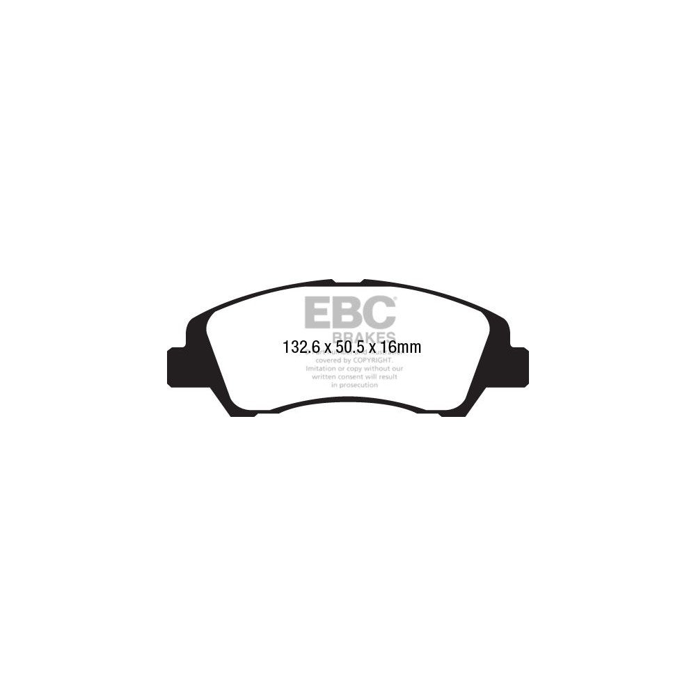 EBC Ultimax Brake Pads 132.6mm x 50.5mm DPX2218 - Front
