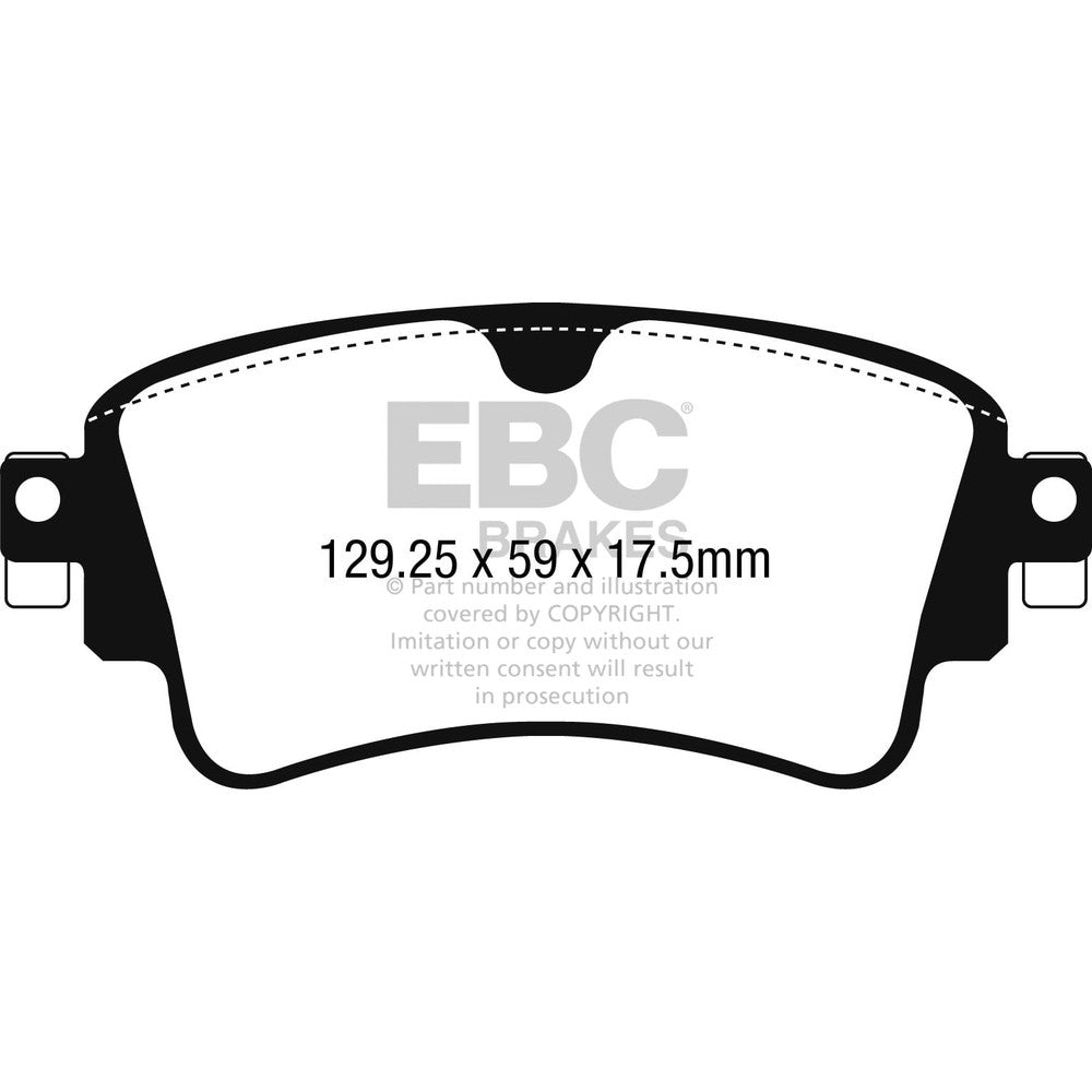 EBC Redstuff Brake Pads 129.25mm x 59mm DP32254C - Rear