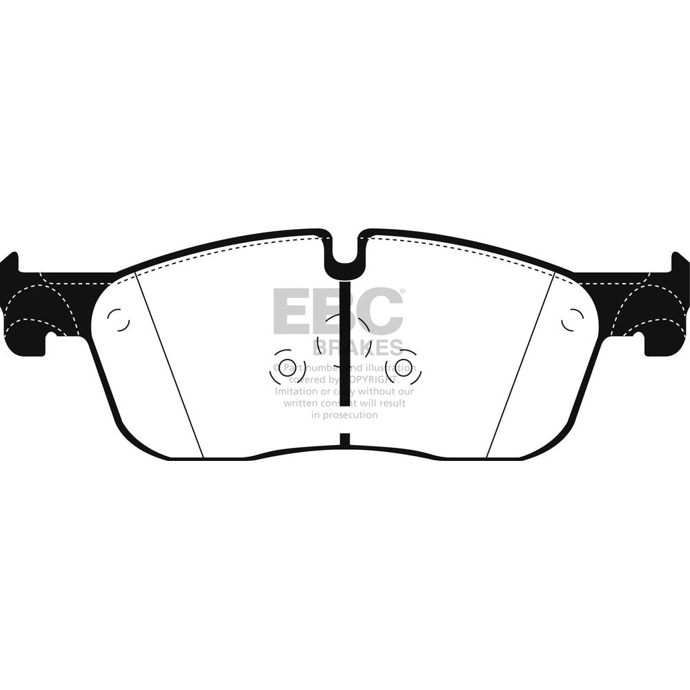 EBC Greenstuff 6000 Brake Pads 156mm x 72mm DP62255 - Front