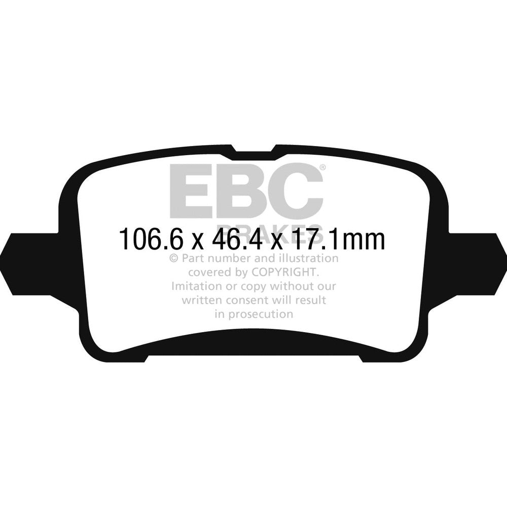 EBC Ultimax Brake Pads 106.6mm x 46.4mm DPX2268 - Rear