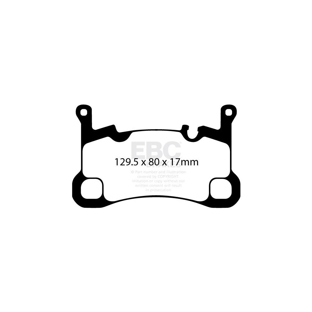 EBC Yellowstuff Brake Pads 129.6mm x 80mm DP42380R - Rear