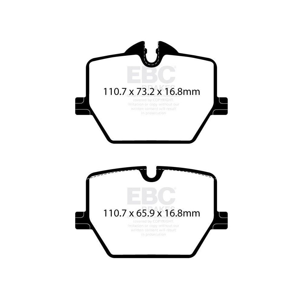 EBC RP-X Brake Pads 110.7mm x 73.2mm DP82415RPX - Rear