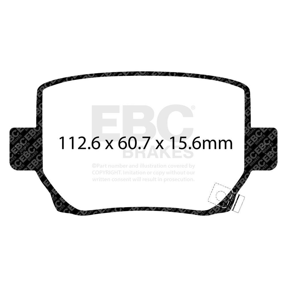 EBC Bluestuff NDX Brake Pads 113mm x 61mm DP52419NDX - Rear