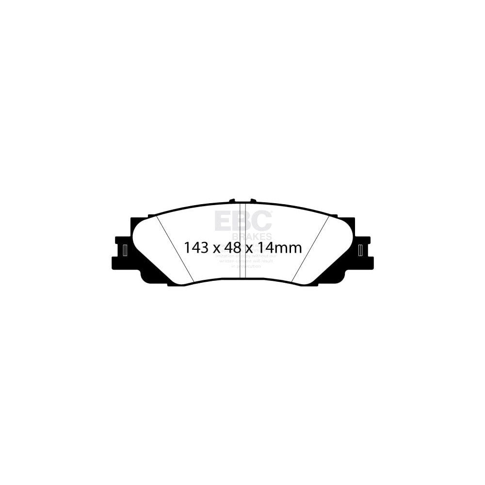 EBC Yellowstuff Brake Pads 143mm x 48mm DP42461R - Rear