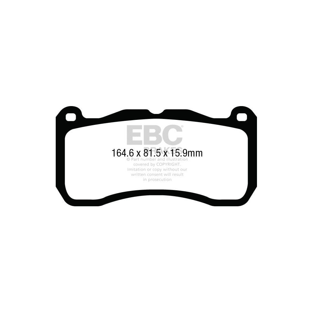 EBC Bluestuff NDX Brake Pads 164.6mm x 81.5mm DP53013NDX - Front