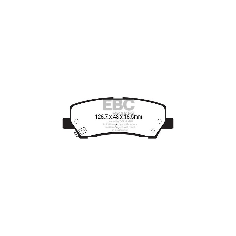 EBC Redstuff Brake Pads 126.7mm x 48mm DP33041C - Rear