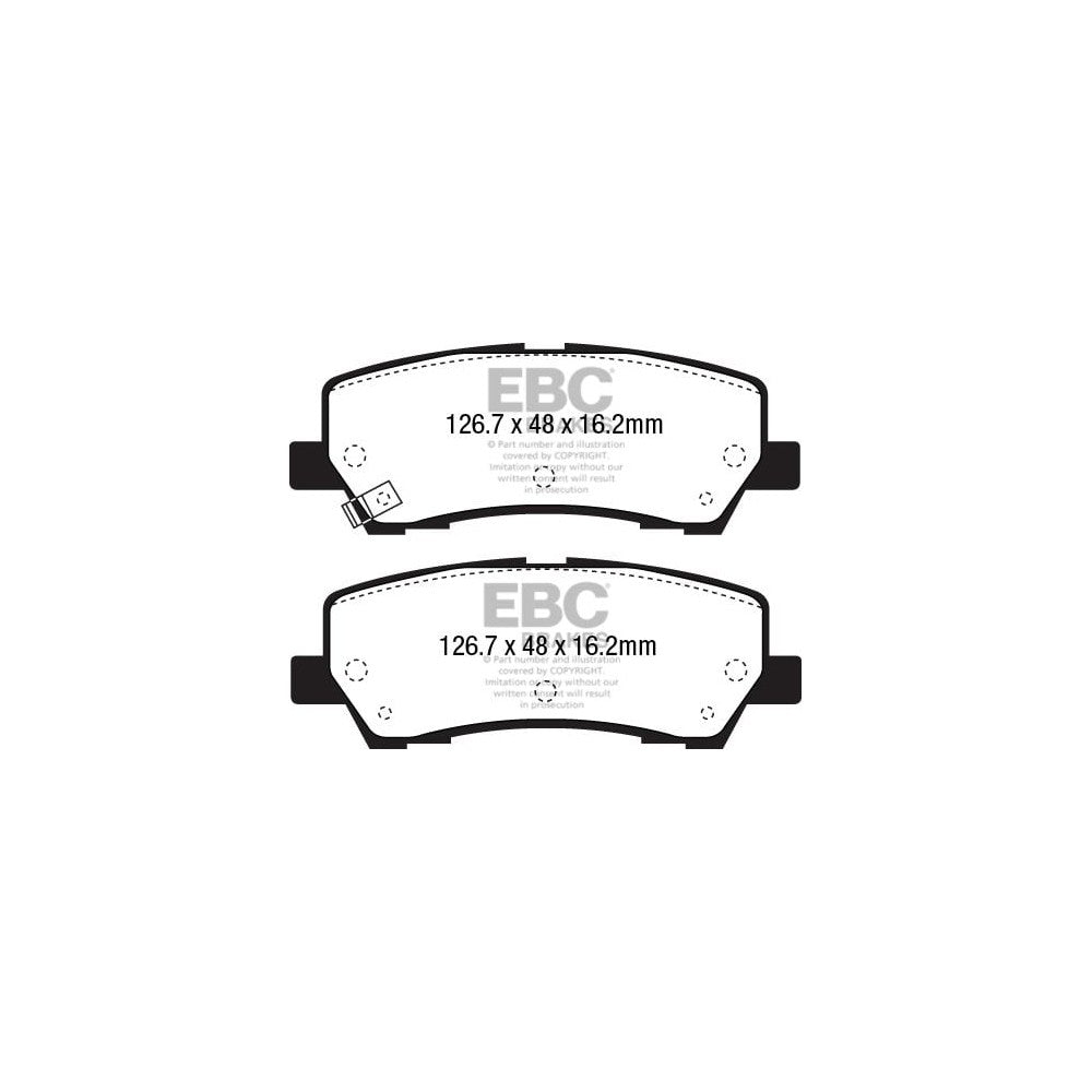 EBC Yellowstuff Brake Pads 126.7mm x 48mm DP43043R - Rear