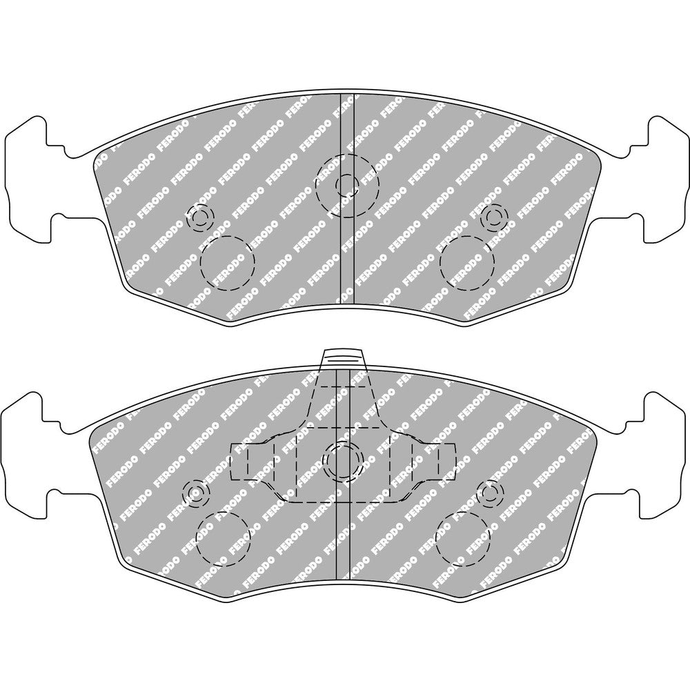 Ferodo DS2500 Brake Pads 151.5mm x 49mm FCP276H - Front