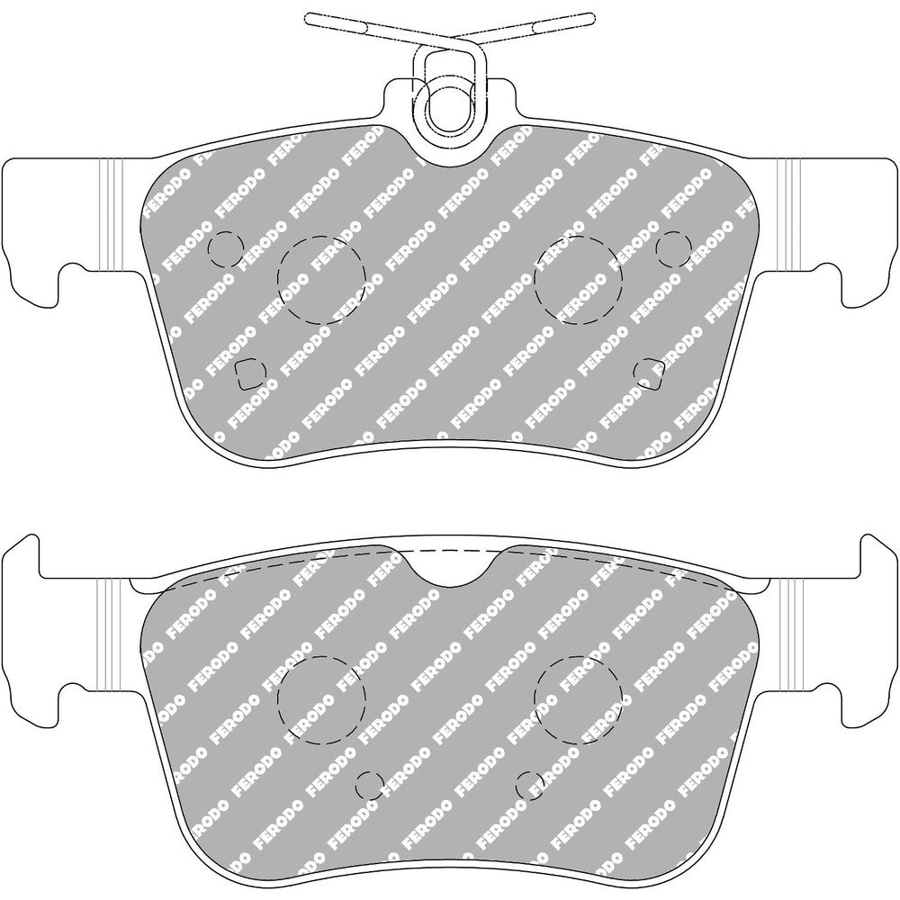Ferodo DS2500 Brake Pads 122.6mm x 53.2mm FCP5086H - Rear