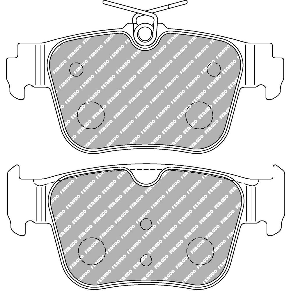 Ferodo DS2500 Brake Pads 123mm x 55.8mm FCP5357H - Rear