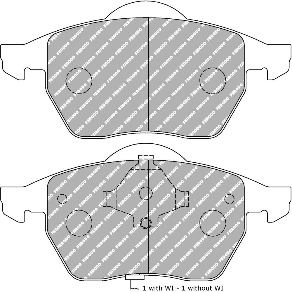 Ferodo DS Performance Brake Pads 156.5mm x 74mm FDS1463 - Front