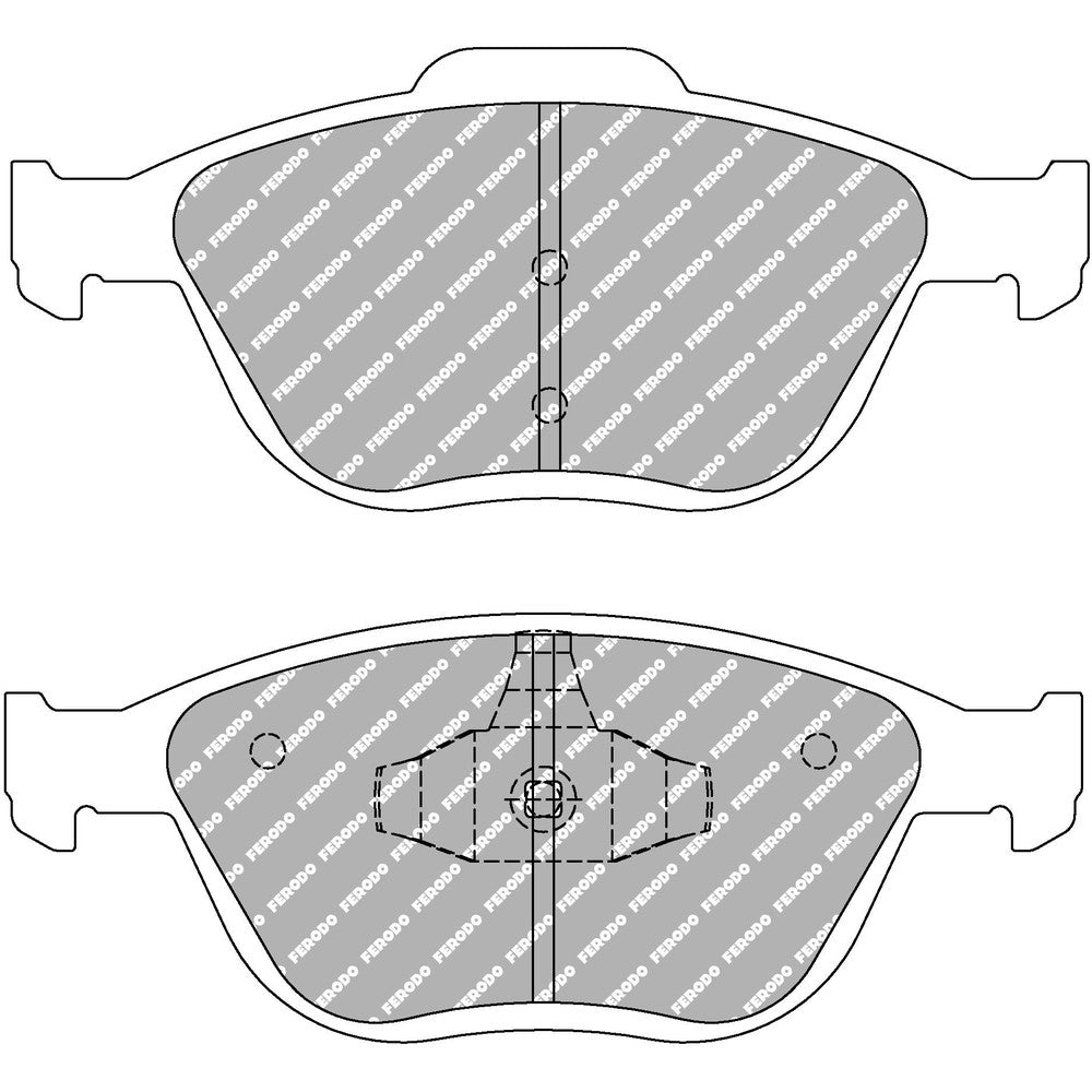 Ferodo DS2500 Brake Pads 156.5mm x 62mm FCP1568H - Front