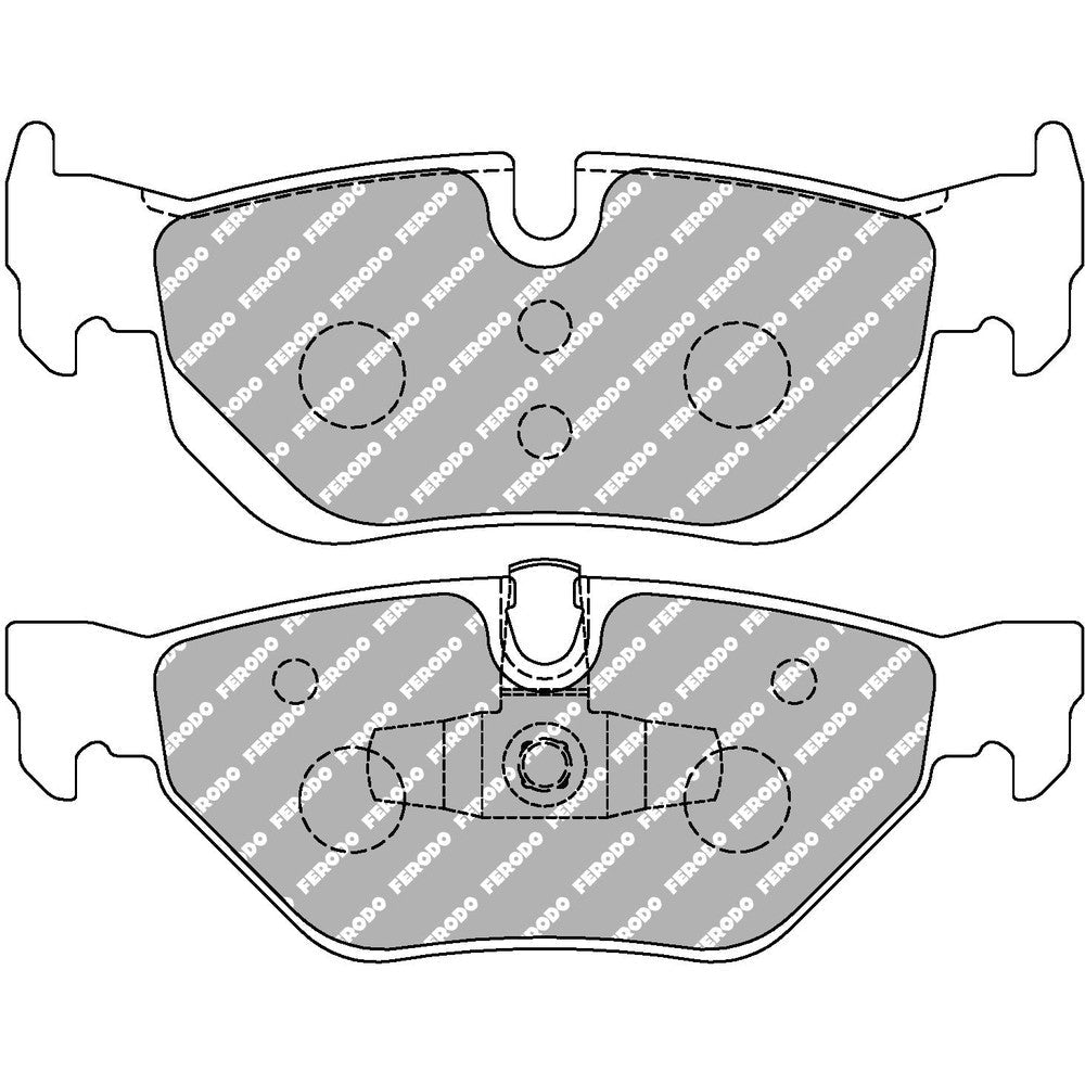 Ferodo DS Uno Brake Pads 123.2mm x 44mm FCP1807Z - Rear
