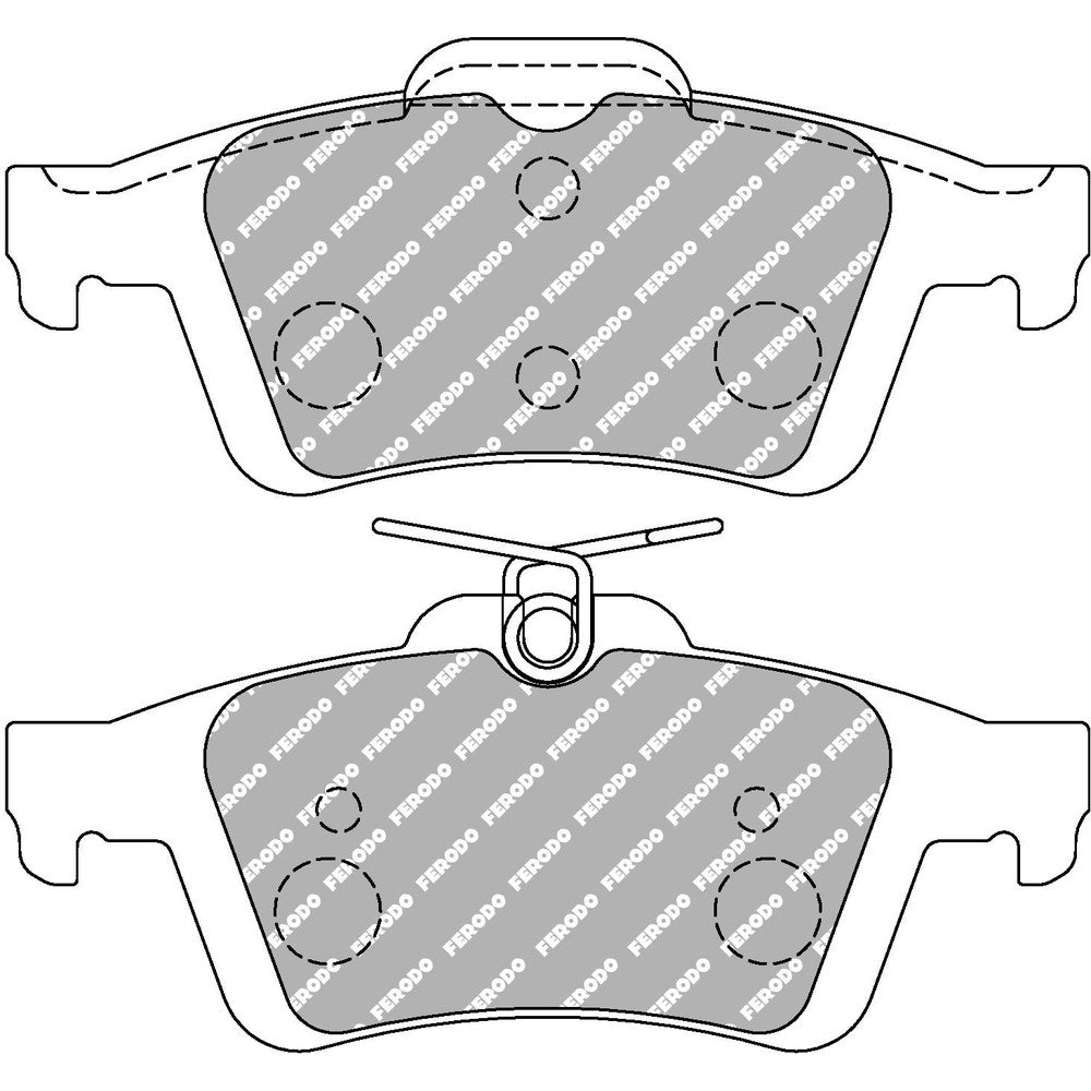 Ferodo DS2500 Brake Pads 123.1mm x 51.9mm FCP1931H - Rear