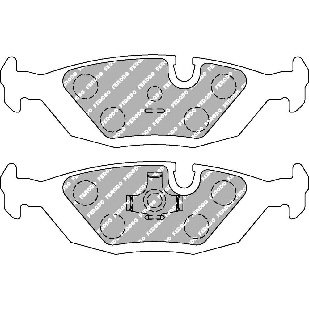 Ferodo DS2500 Brake Pads 125.2mm x 38.2mm FCP296H - Rear
