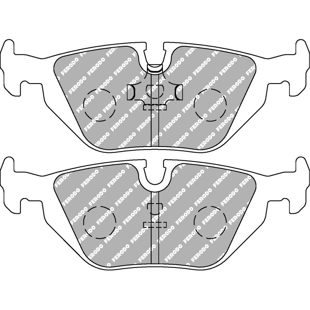 Ferodo DS2500 Brake Pads 123.3mm x 43.6mm FCP850H - Rear