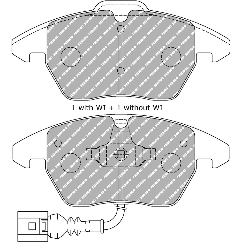 Ferodo DS Performance Brake Pads 155.2mm x 66mm FDS1641 - Front