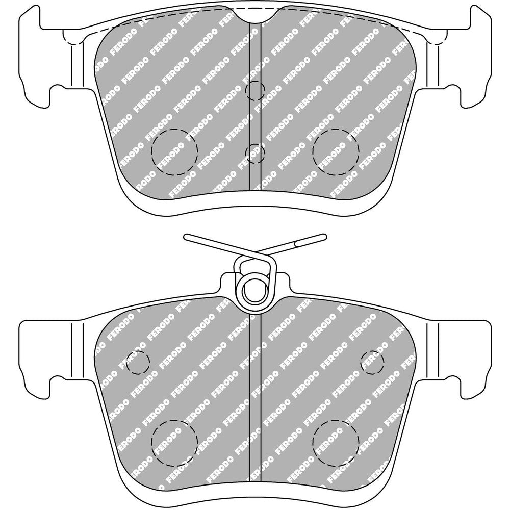 Ferodo DS Performance Brake Pads 123.25mm x 61.2mm FDS4434 - Rear