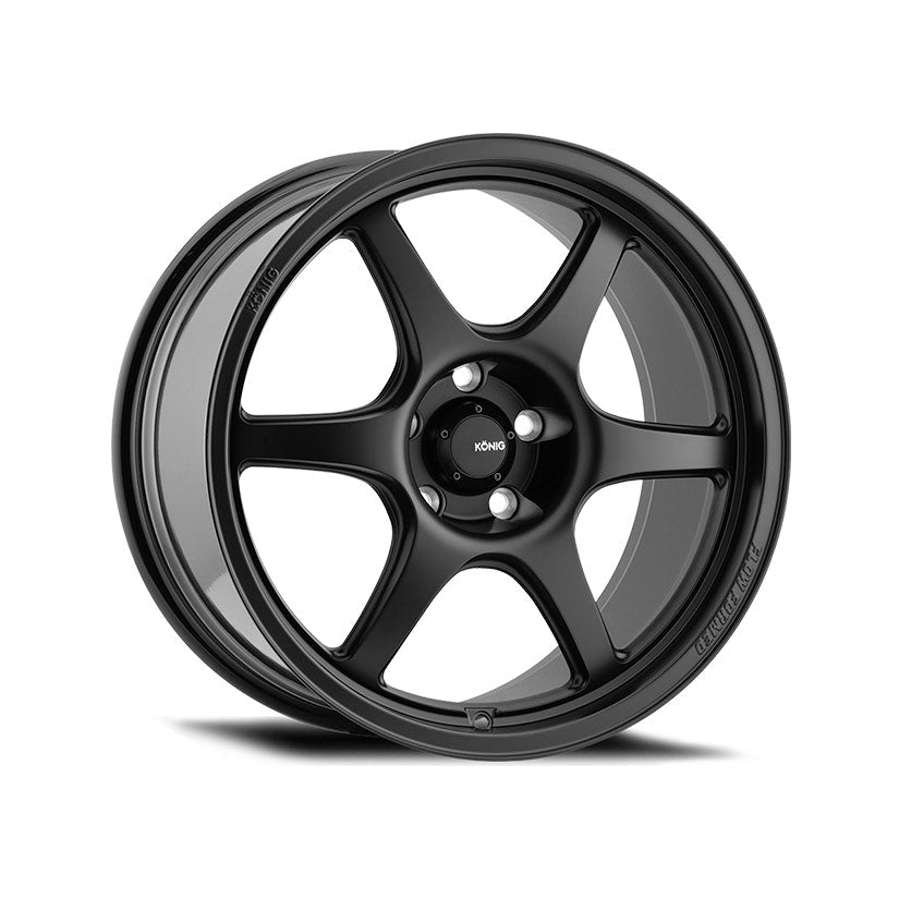 Konig Hexaform Alloy Wheel 15x8 ET25 4x100 Matte Black 73.1mm CB