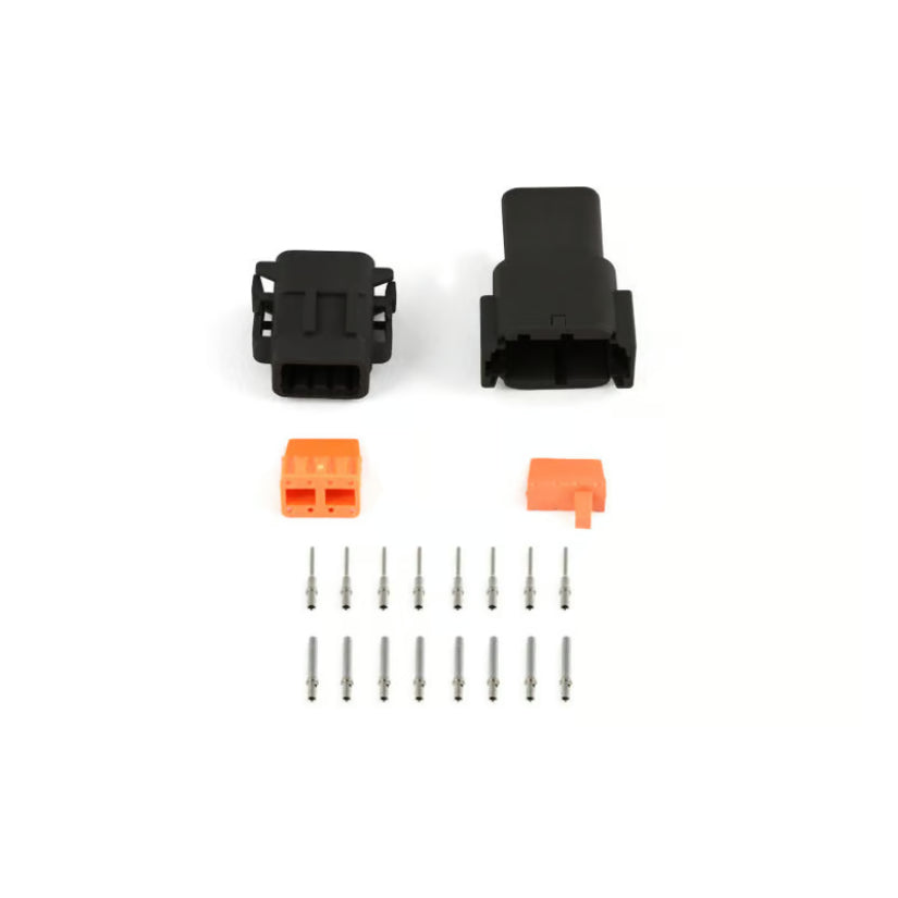 Haltech Plug and Pins Only Matching Set of Deutsch DTM-8 Connectors Black Keyway B -7.5 Amp
