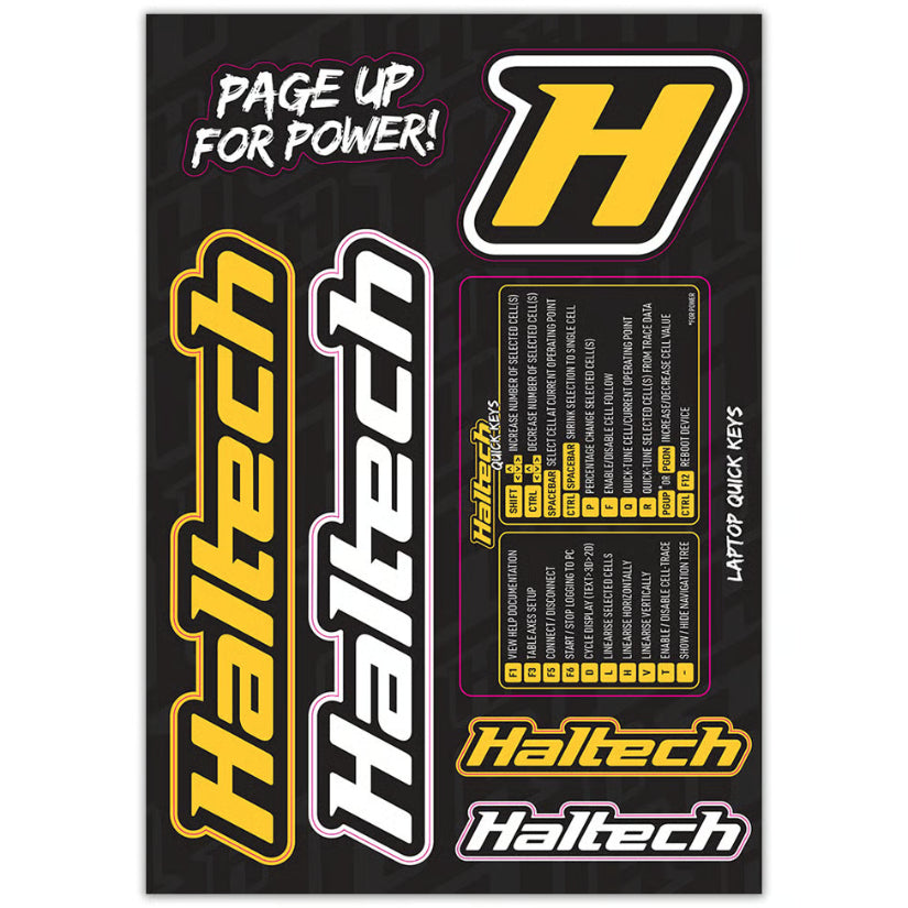 Haltech Sticker Sheet - A5 Colour
