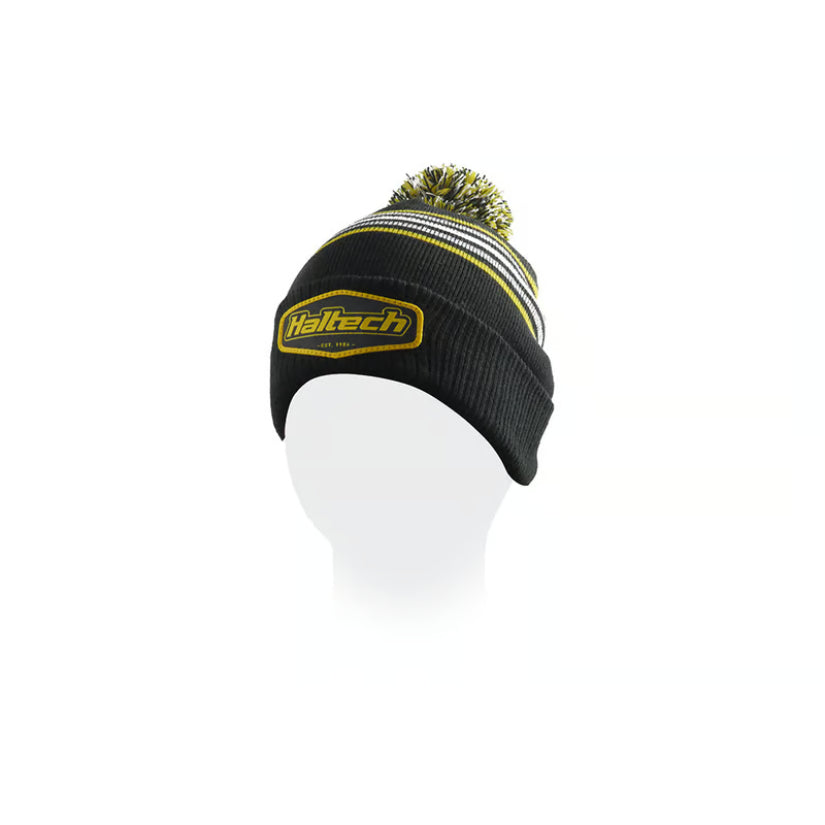 Haltech Stripe Beanie With Pom Pom