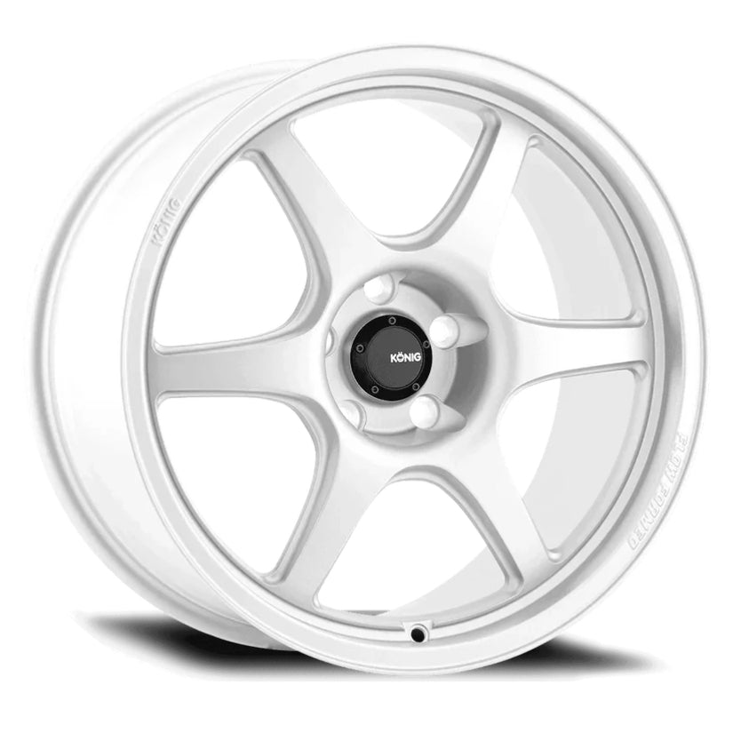 Konig Hexaform Alloy Wheel 17x8 ET40 4x108 Gloss White 73.1mm CB